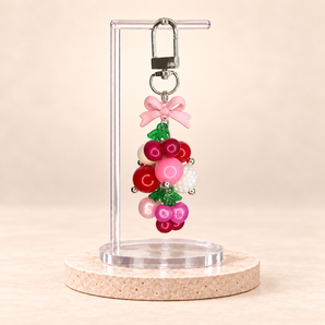 Deluxe Mini Straw Bauble - Cherry Gingham