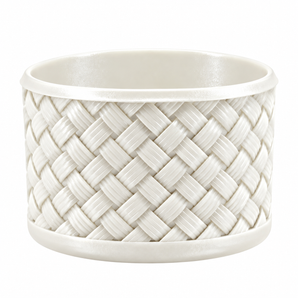 Basketweave Pearl White Boot