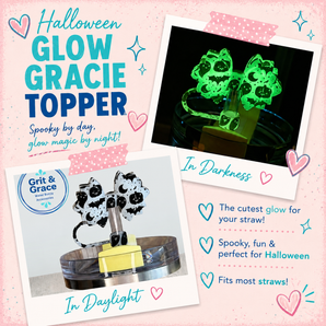 Halloween Glow Gracie Straw Topper