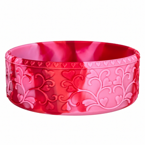 Red Velvet Swirl Heart Scroll Shorty Boot
