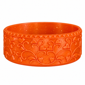 Heart Scroll Showgirl Orange Shorty Boot