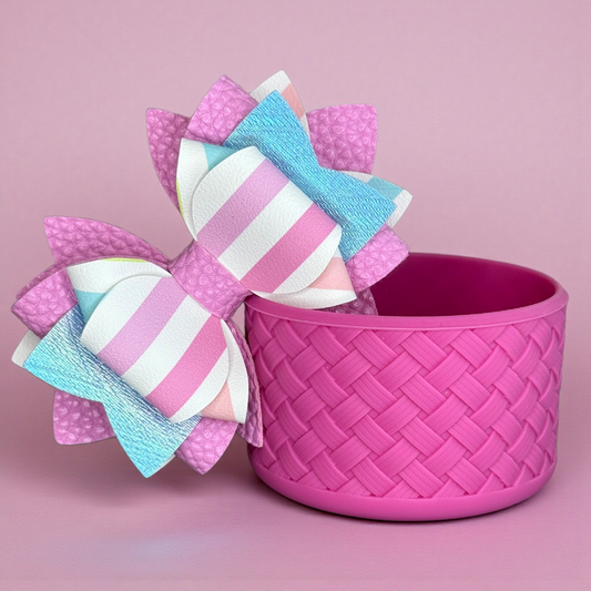 Pink Stripes Bow