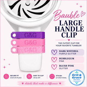 LARGE Bauble Handle Clip (Pick One) (40 Ounce Tumbler Handles)