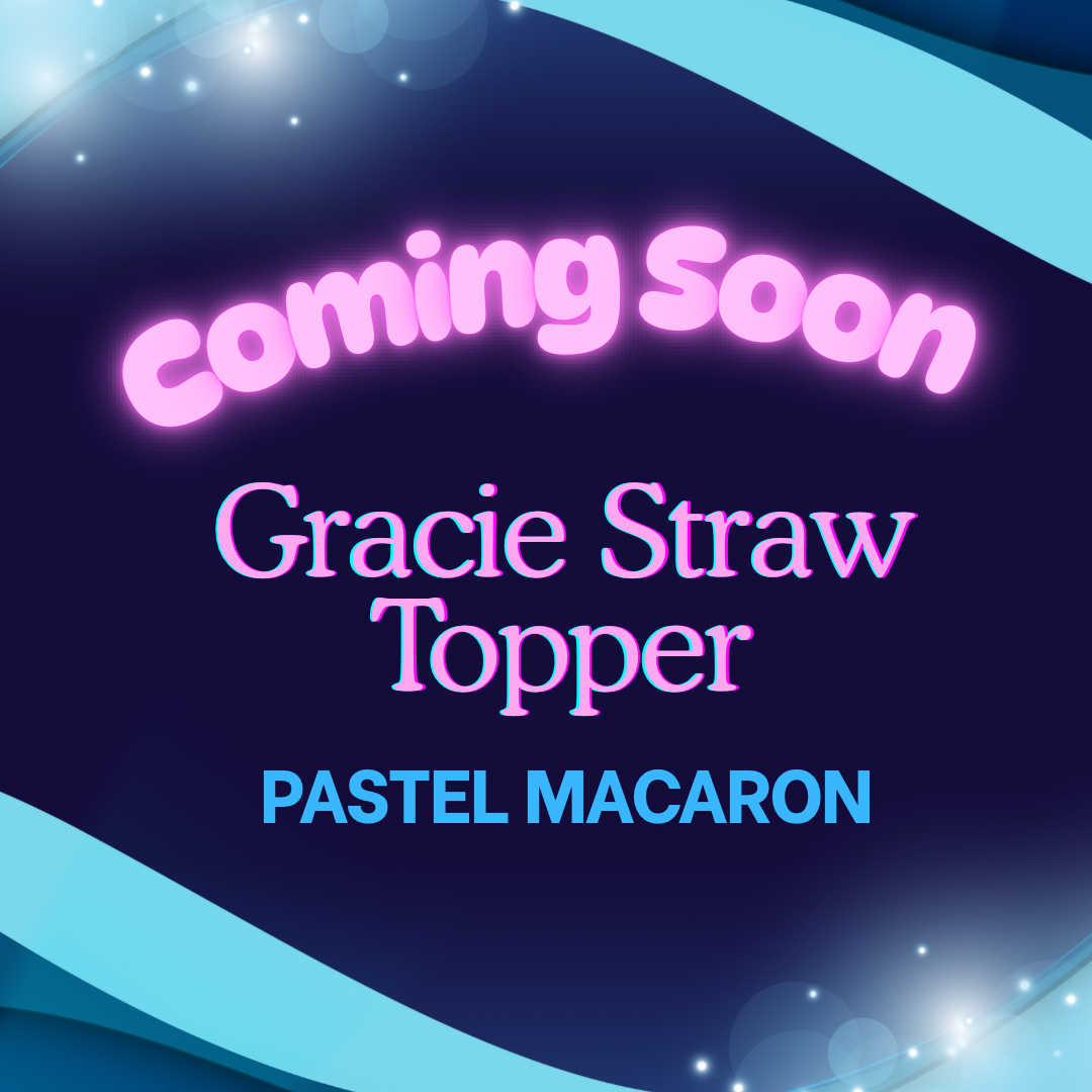 Gracie Pastel Macaron Straw Topper