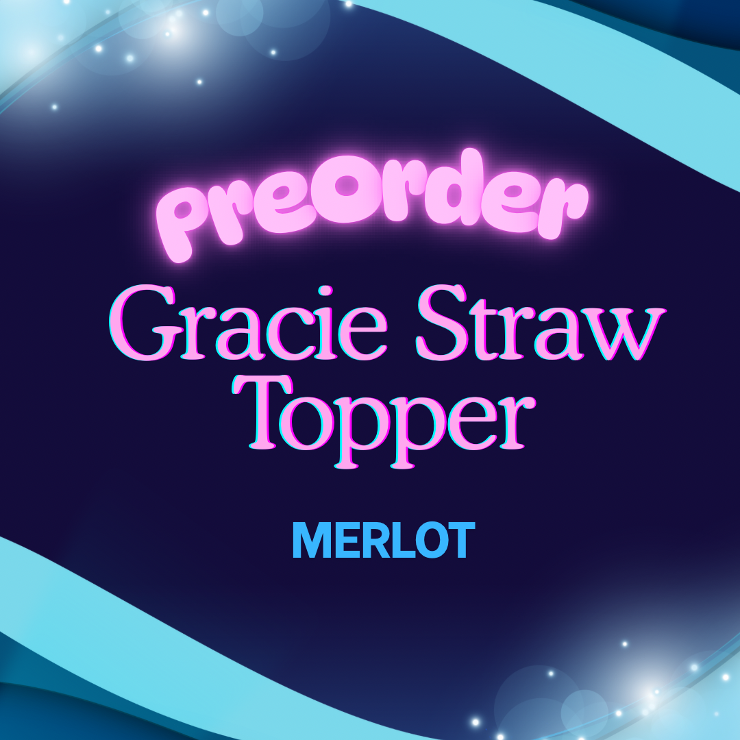 Gracie Merlot Straw Topper