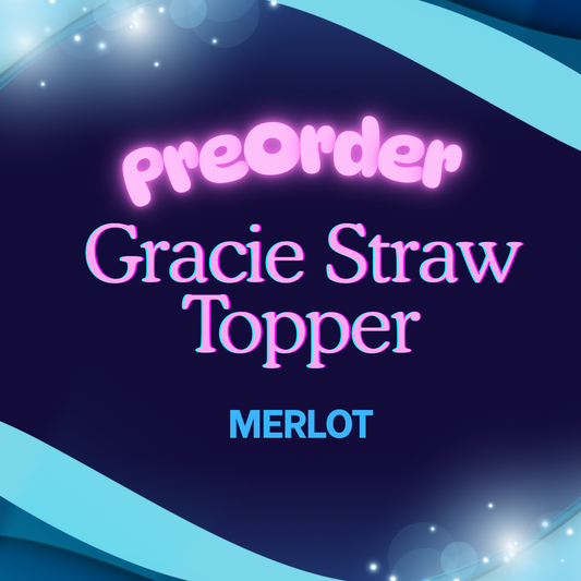 Gracie Merlot Straw Topper
