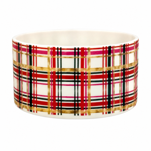 White Candy Cane Plaid Boot