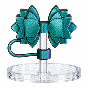 Gracie Straw Topper™ - Emerald Green Chameleon