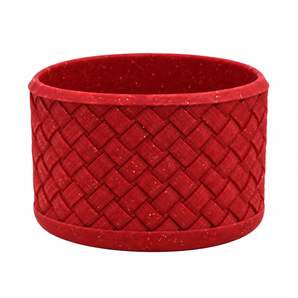 Basketweave Maroon & Gold Glitter Boot