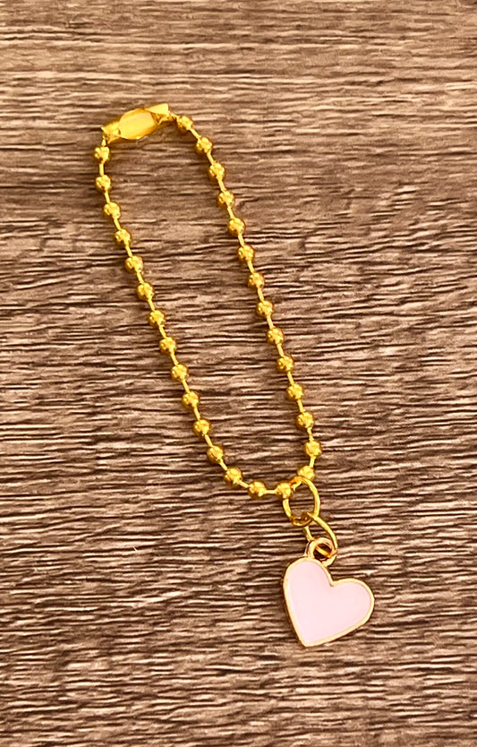 Pink Parade Pink Heart Handle Charm