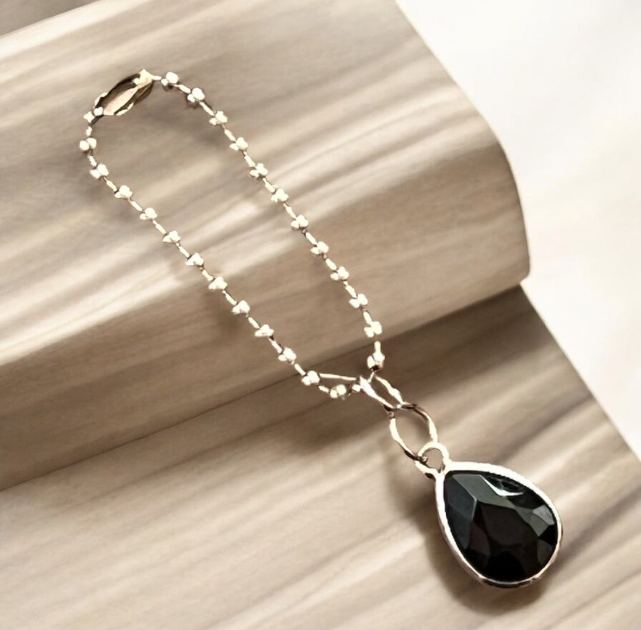 Black Gem Handle Charm