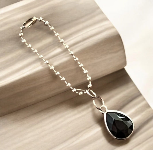 Black Gem Handle Charm