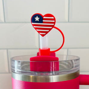 American Heart Straw Topper