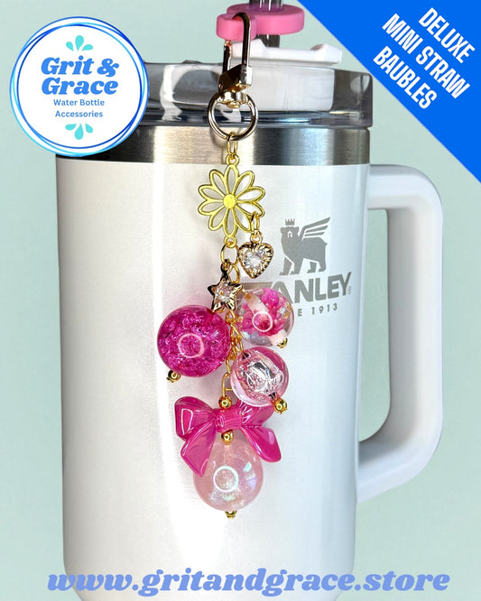 Deluxe Dark Pink Bow Mini Bauble