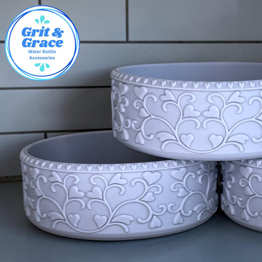 Heart Scroll Slate Blue Shorty Boot