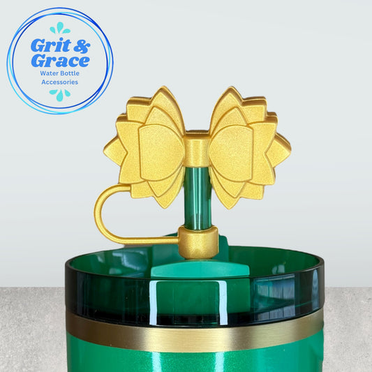 Gracie Gold Gloss Straw Topper