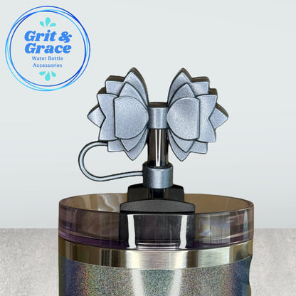Gracie Gunmetal Gray Straw Topper
