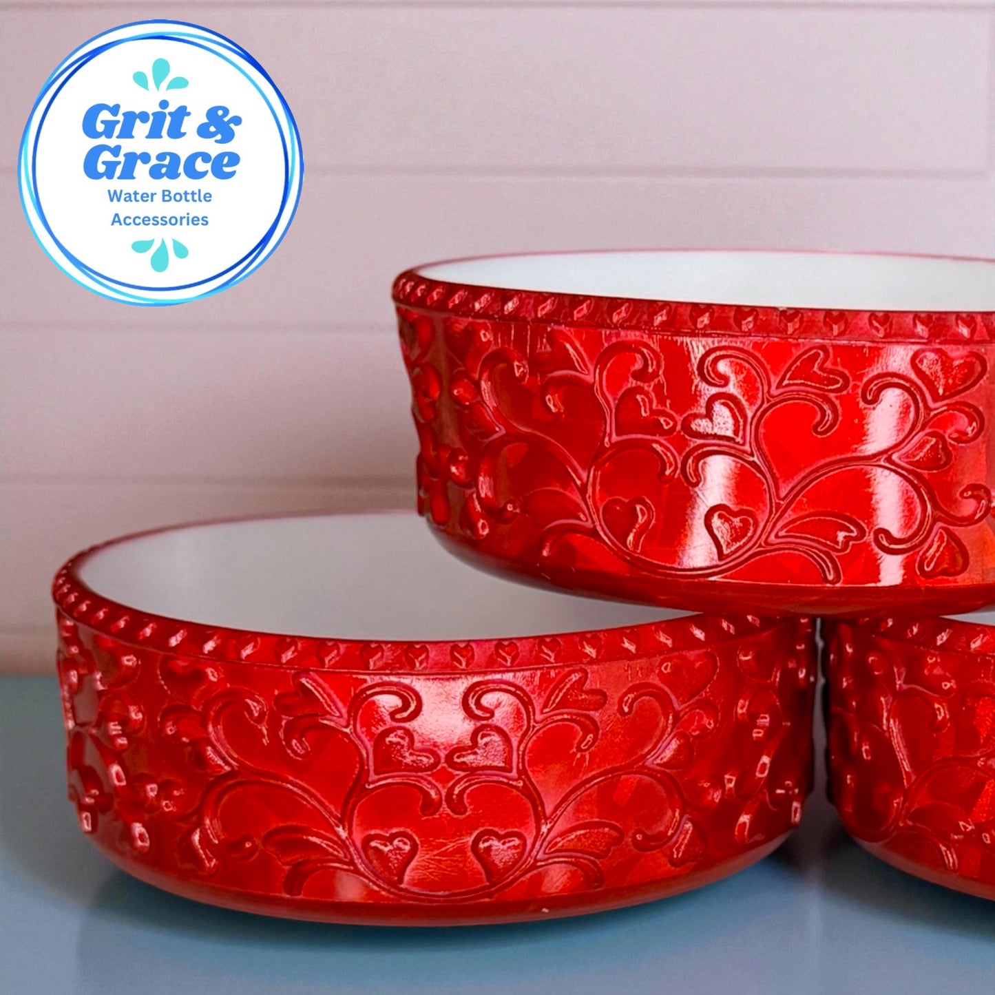 Heart Scroll Red Prism Shorty Boot