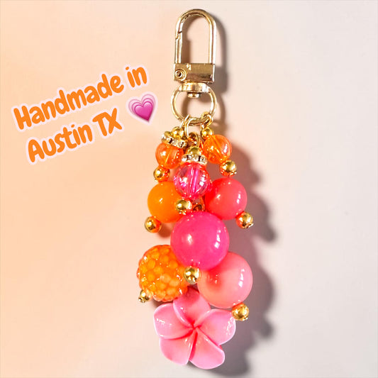 Deluxe Mini Bauble - Peach Hibiscus