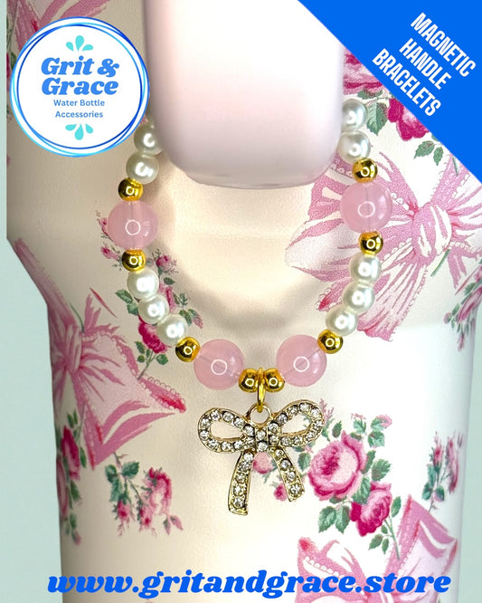 Pink & Pearl Magnetic Handle Bracelet