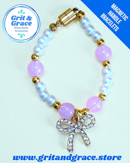 Pink & Pearl Magnetic Handle Bracelet