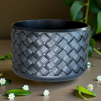 Basketweave Gunmetal Gray Boot