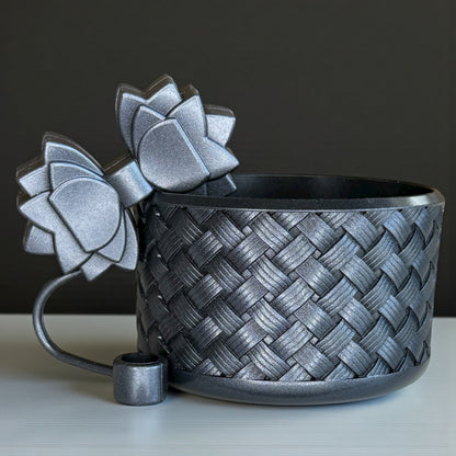 Gracie Gunmetal Gray Straw Topper
