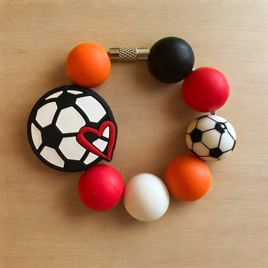 Soccer Heart Handle Bracelet