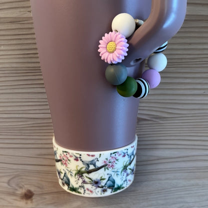 Striped Purple Flower Handle Bracelet