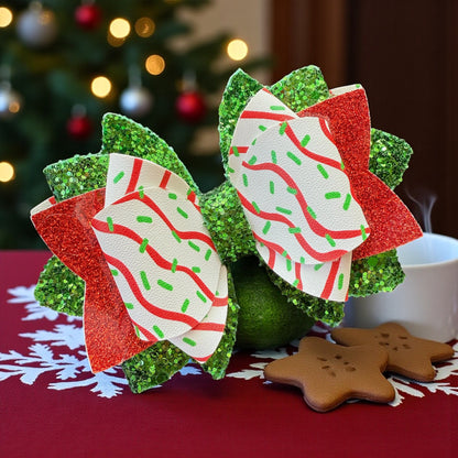 Christmas Cakes Waves Bow