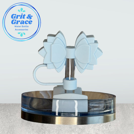 Gracie Baby Blue Straw Topper
