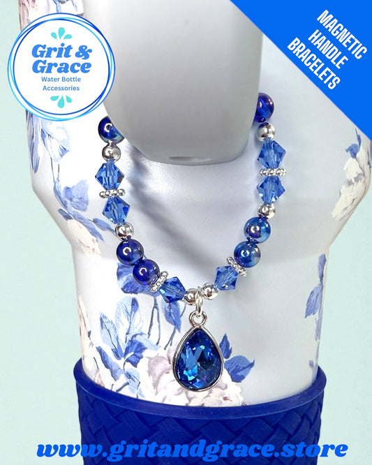 Glam Blue Magnetic Handle Bracelet