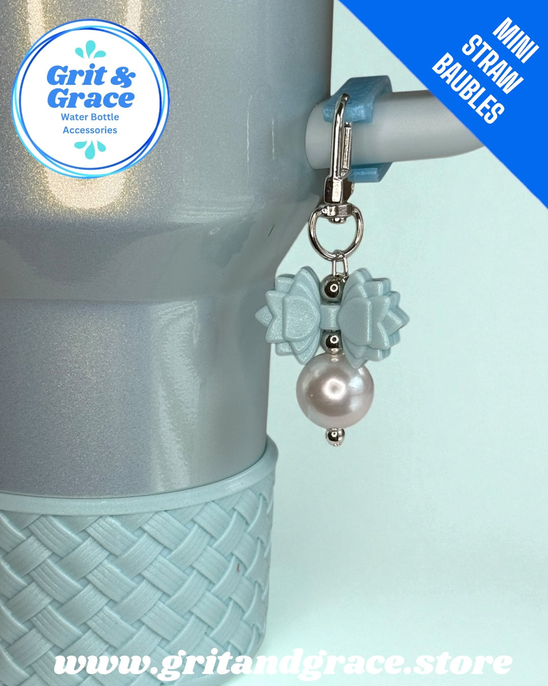 Gracie Mini Straw Bauble - Blueberry Milk