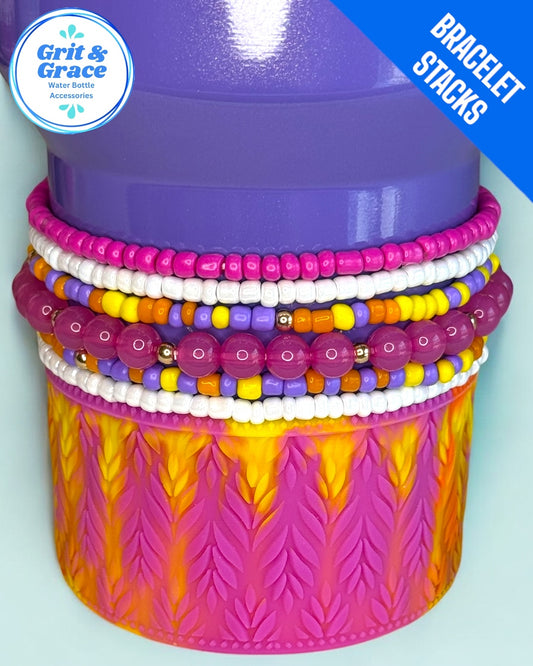 Fruit Punch Stretchy Cup Bracelets (Set of 6)