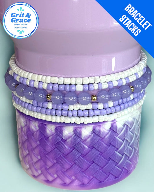 Sour Grape Stretchy Cup Bracelets (Set of 6)