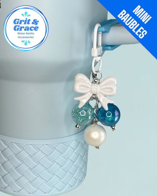 Bow Ice Princess Mini Straw Bauble
