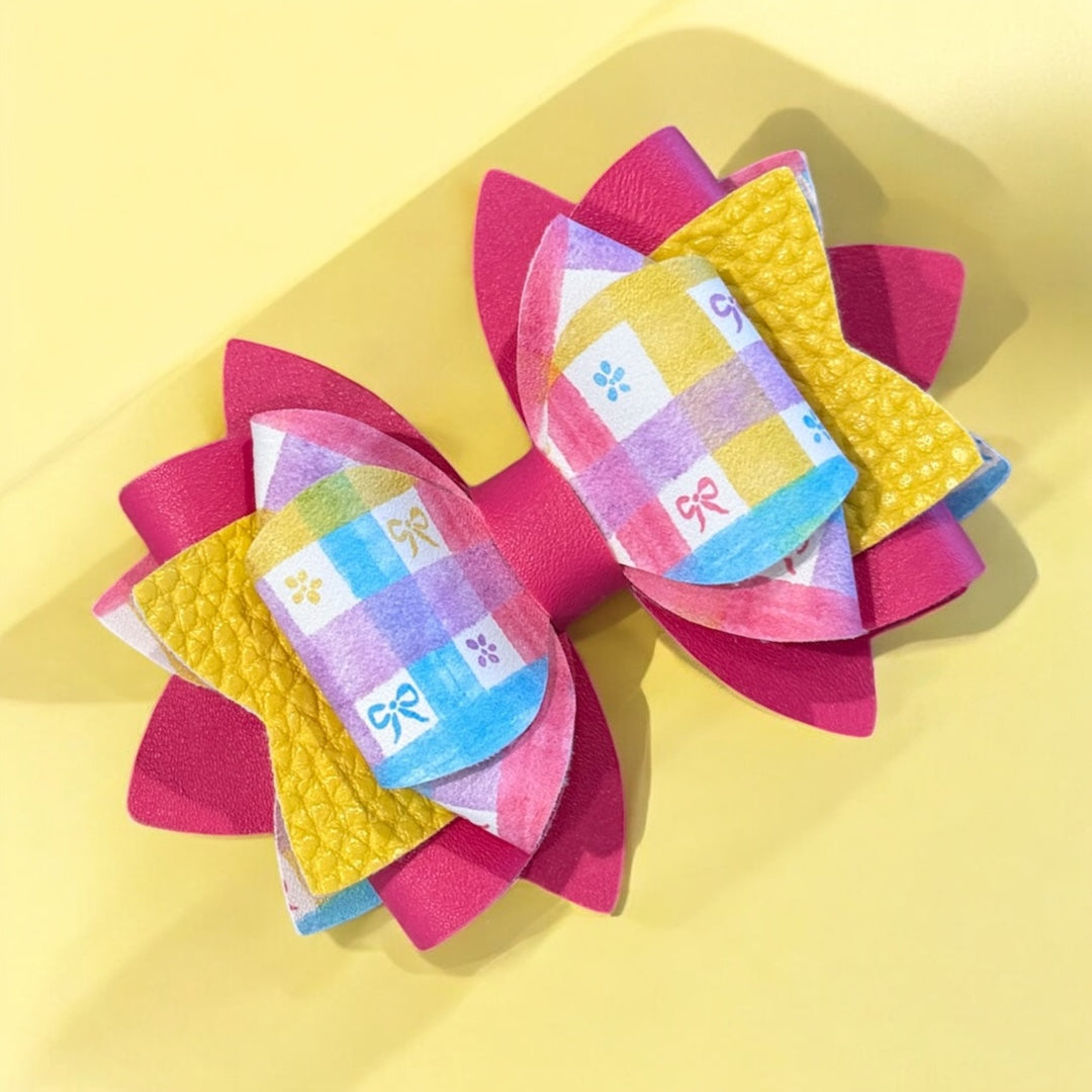 Easter Gingham Bow