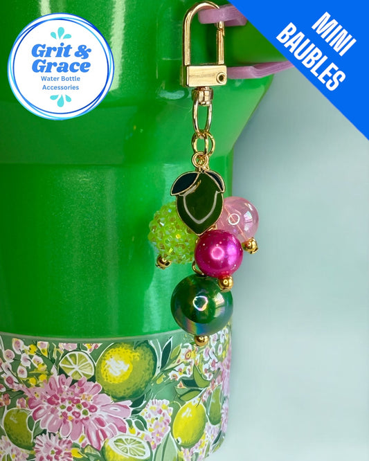 Deluxe Azalea Lime Mini Straw Bauble