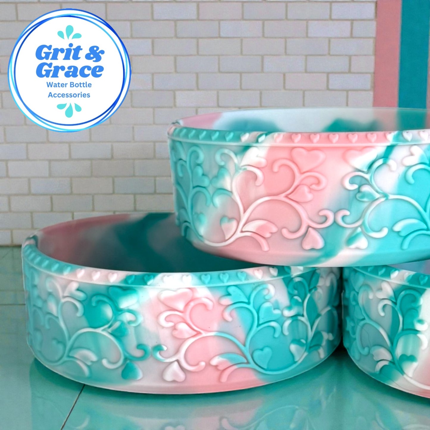 Petal Mint Heart Scroll Shorty Boot