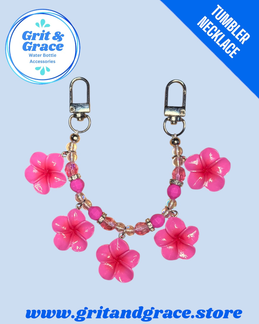 Tumbler Necklace Jewelry - Pretty in Pink