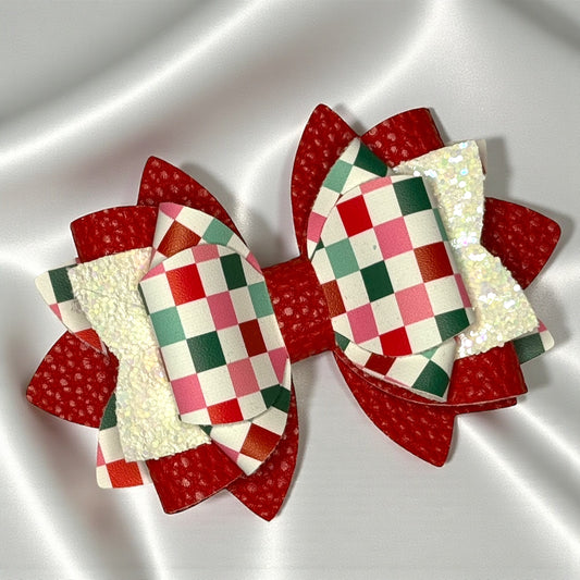 Christmas Checker Bow