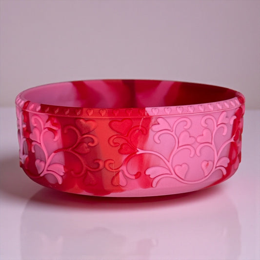 Red Velvet Swirl Heart Scroll Shorty Boot