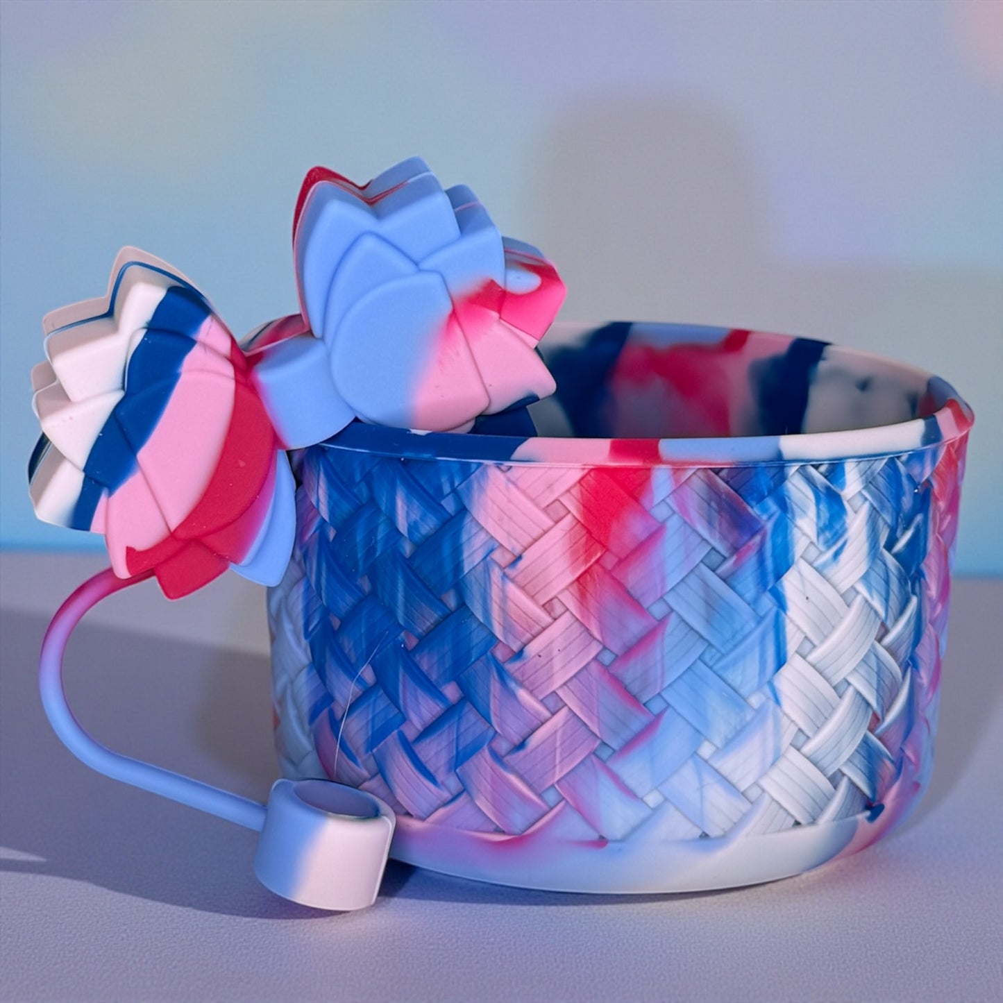 Basketweave Watercolor Moon Boot