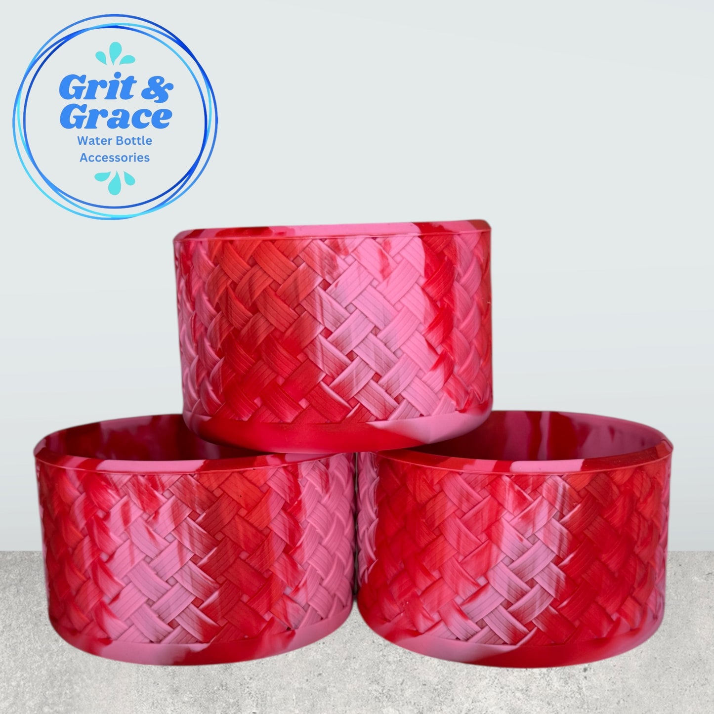 Basketweave Red Velvet Boot