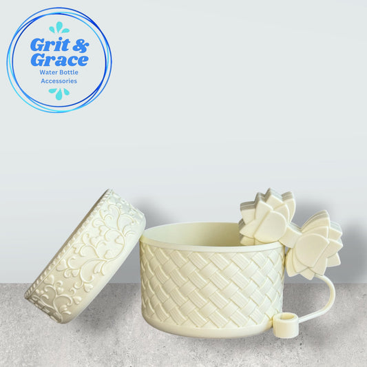 Gracie Cream Straw Topper