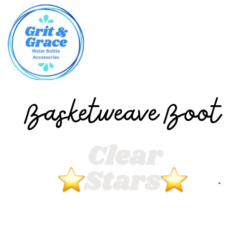 Basketweave Glitter Clear Stars Boot