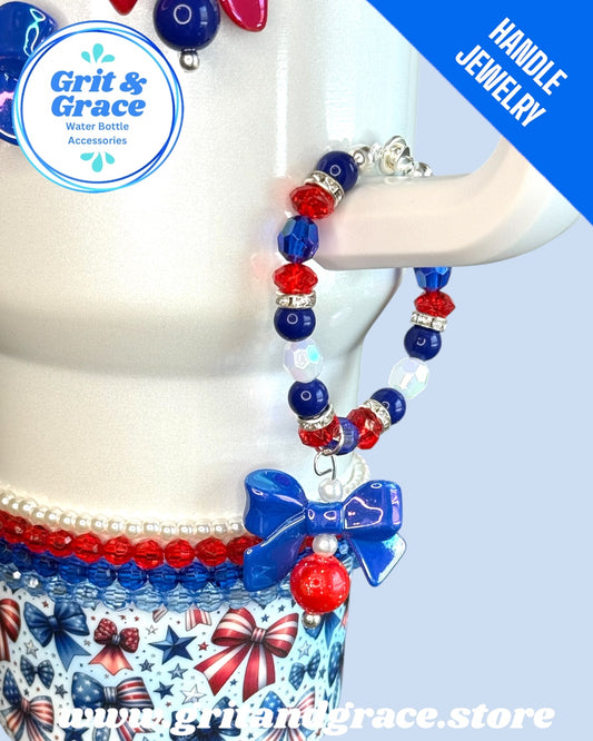 Tumbler Handle Jewelry - USA Bow