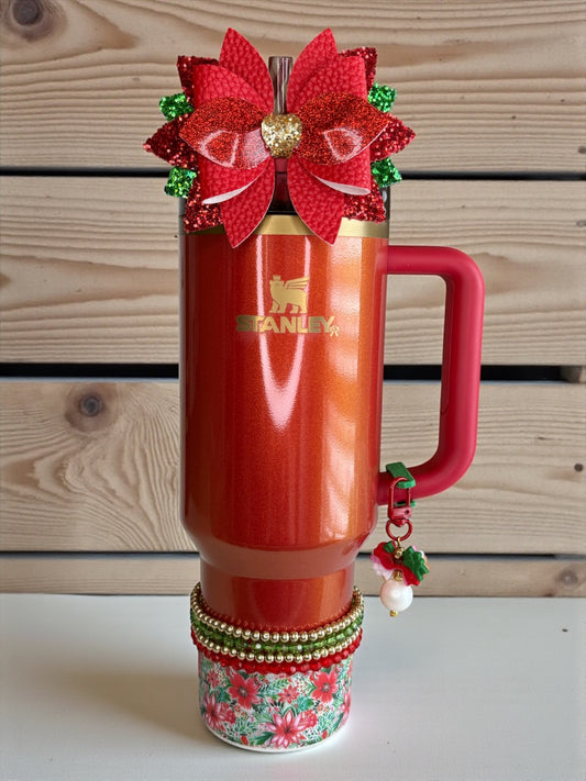 Poinsettia Holiday Bow