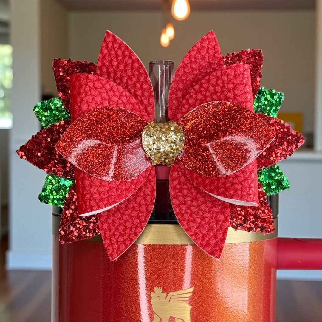 Poinsettia Holiday Bow