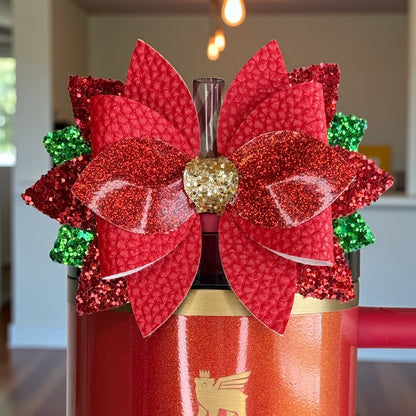 Poinsettia Holiday Bow